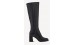 Tamaris μαύρη under the knee μπότα με χοντρό τακούνι 1-25515-41 001 Γυναικείες  Μπότες
